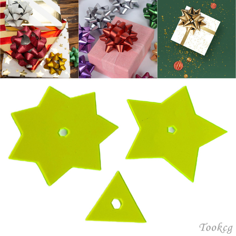 [Tookcg] 3 ชิ้น Quilting Template Patchwork Drawing Ruler สําหรับของขวัญกล่องรูปแบบลายฉลุเครื่องมืออ