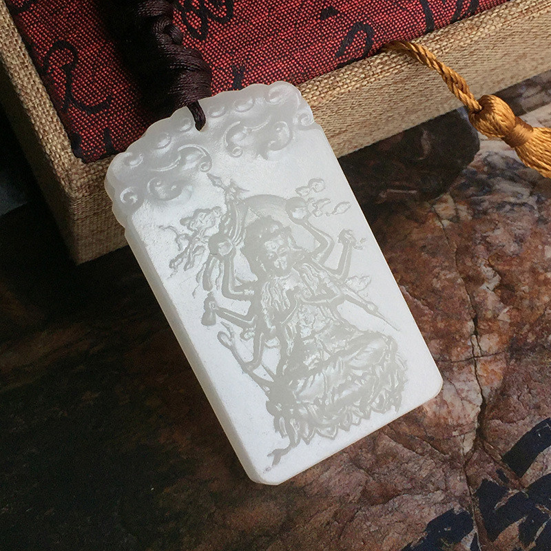 อัฟกานิสถานหยกต่อสู้ Mu Yuanjun รูปปั้นต่อสู้แม่ Yuanjun Star Jun ต่อสู้แม่หยวน Mingjun เครื่องประดั