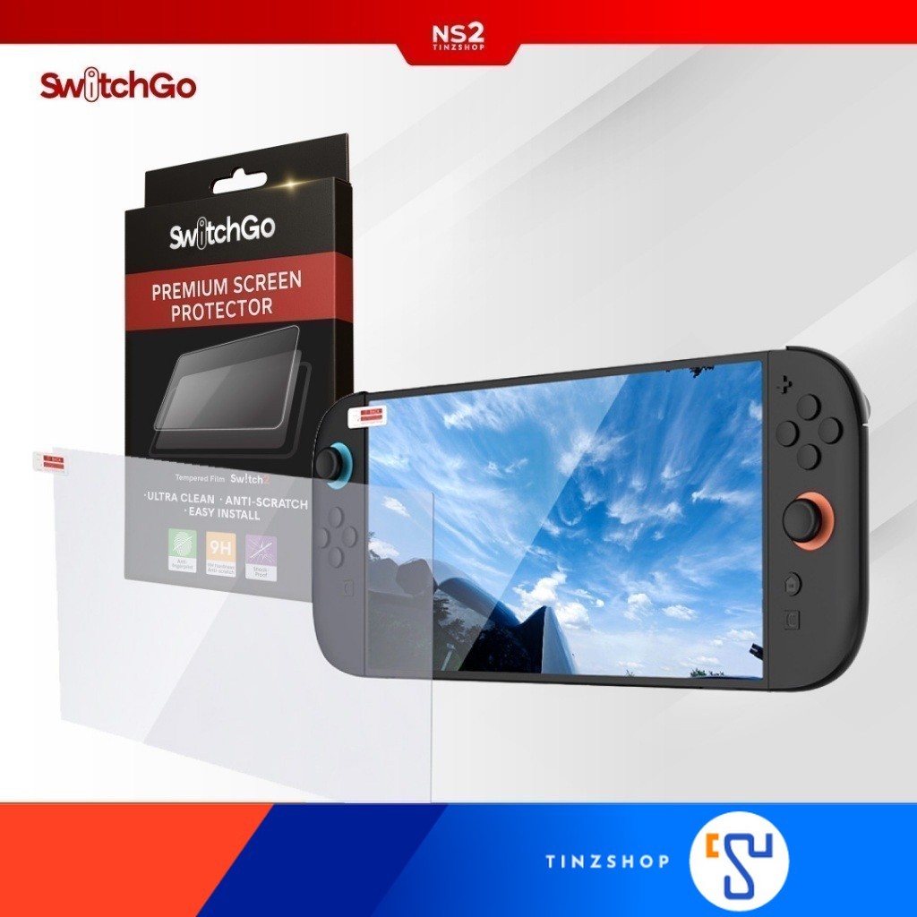 [ส่งด่วน] [Switch2] Nintendo Switch 2 SwitchGo Premium Screen Protector | ฟิล์มกันรอยกระจก Switch2 ( 1 กล่อง มี 2 ชิ้น)