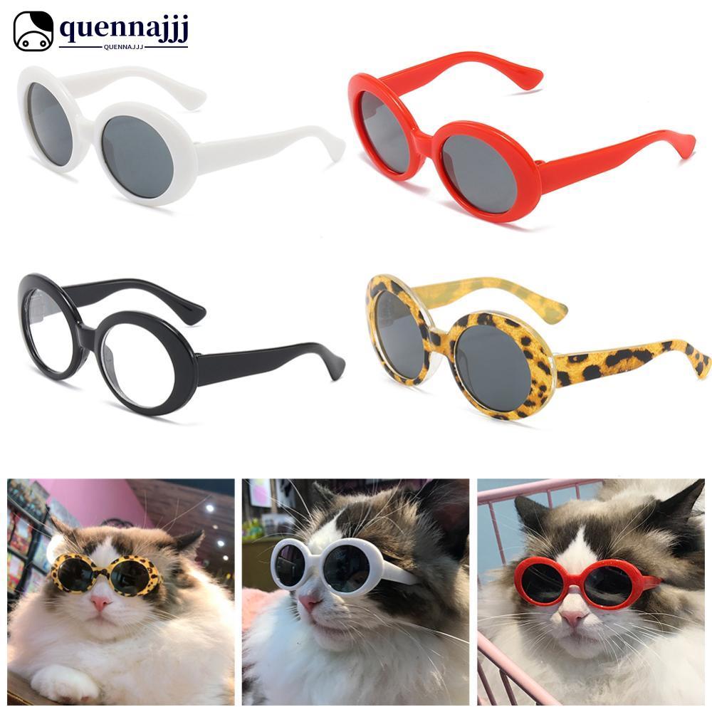 QHENNA 1PC หล่อสัตว์เลี้ยงแมวแว่นตา Eye-wear แว่นตากันแดดสําหรับ Little Dog Cat สัตว์เลี้ยงภาพ Props