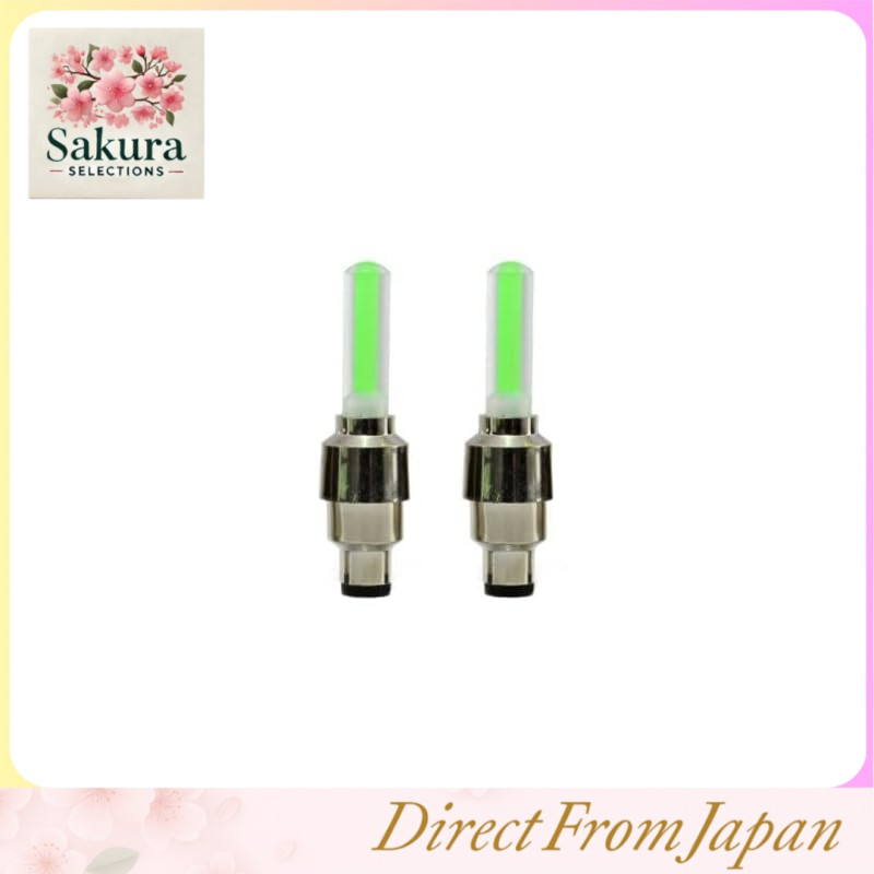 LitaPro Shop® Bicycle Light-Up Air Valve Set of 2 Light Ring Glows When Moving Tire Valve Caps Wheel