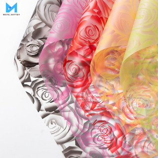 กระดาษห่อของขวัญลายดอกกุหลาบ ใส กันน้ำ กระดาษห่อช่อดอกไม้แบบ…