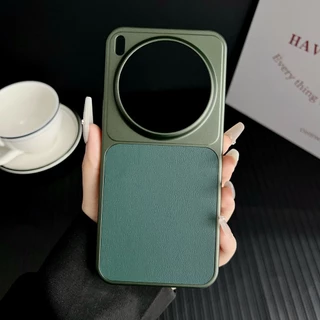 สําหรับ VIVO X300 Pro S X200 Ultra Plain Leather Magnetic Large Hole เคสโทรศัพท์