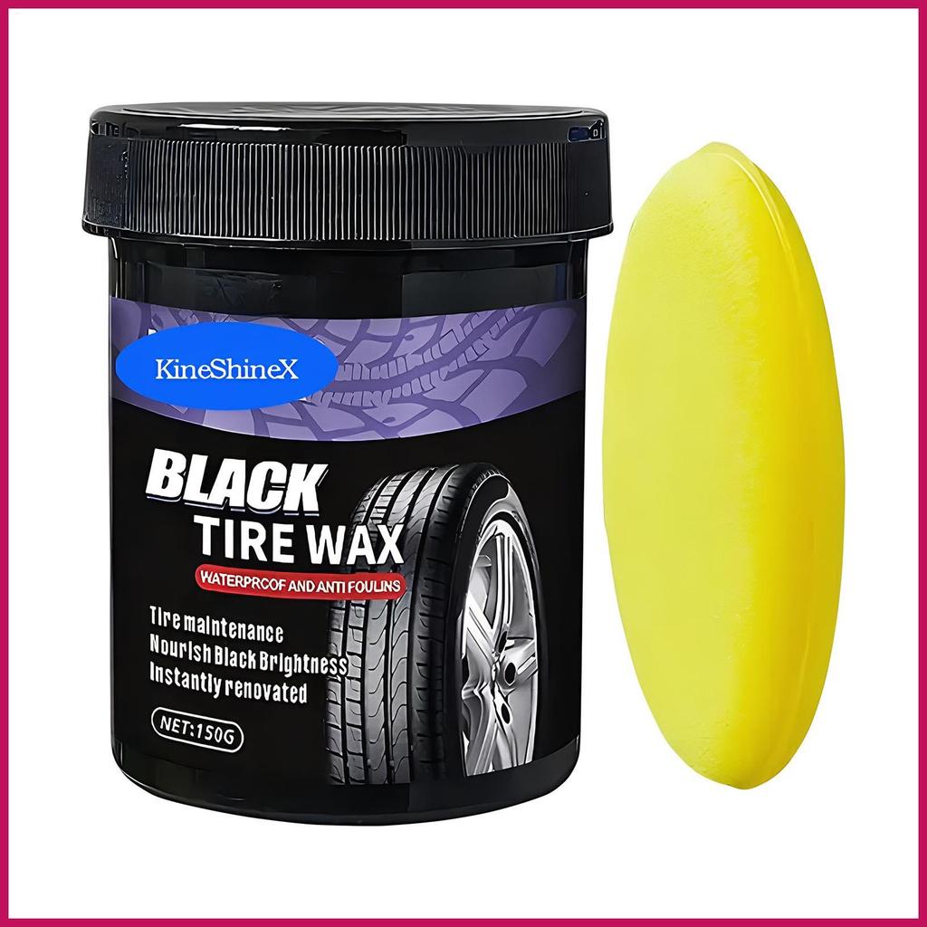 Tyre Shine สําหรับรถยนต์ 150g ขอบครีมบํารุงฟองน้ํากันน้ํา Auto Tyre Shine สําหรับรถยนต์ภายนอก poster