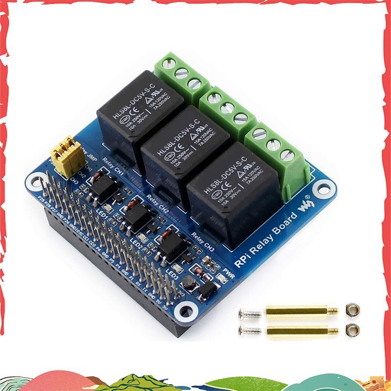 5V 3-Channel รีเลย์โมดูลบอร์ดขยาย Breakout Shield HAT Kit สําหรับ RPI Zero 2 W WH 2W 3