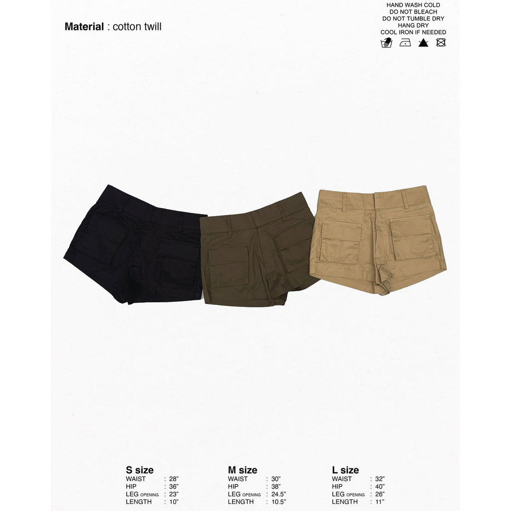 Piccoro - Tiny Hot Pants กางเกงขาสั้นมีกระเป๋าหน้า