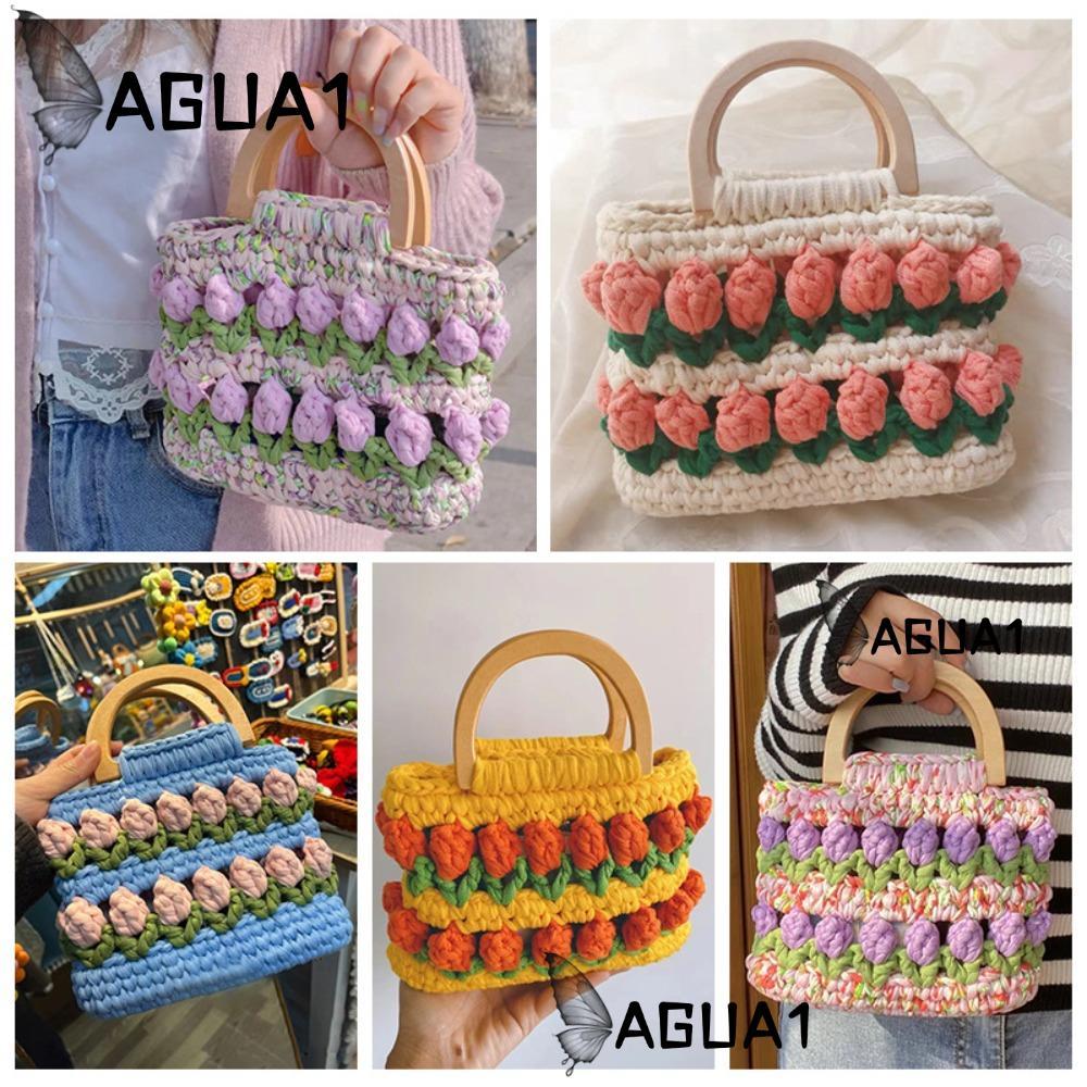 จับกระเป๋า AGUA1 แบบ DIY สีสันสดใสมีด้ามจับทรง D ทนทาน