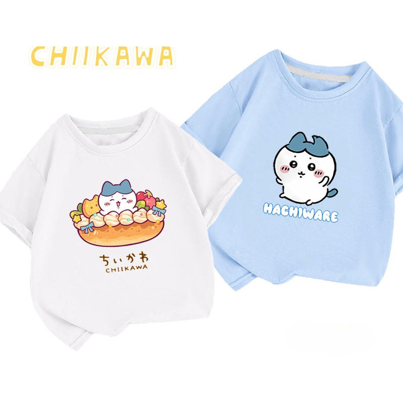เสื้อยืดเด็กผู้หญิง Chiikawa สีพาสเทลหวาน ลายการ์ตูนญี่ปุ่นสุดฮิต #เสื้อเด็กผู้หญิง #Chiikawa