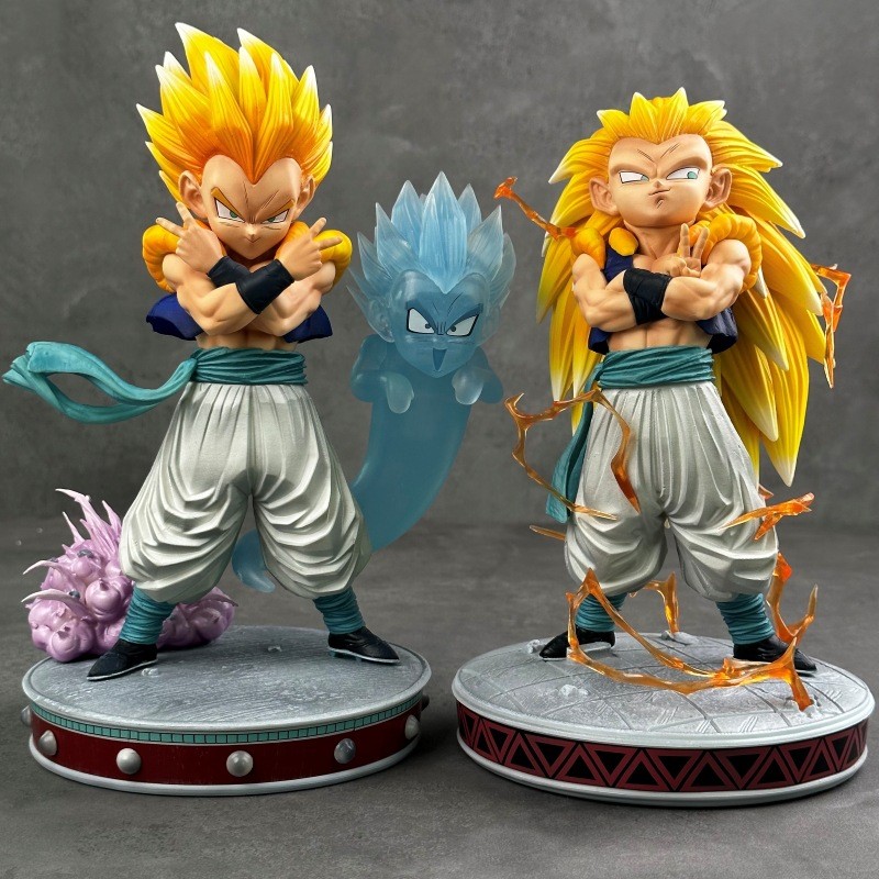 [DW] Dragon Ball GK Super Saiyan Gotenks Model Resonance Saiyan Light-Up GK Figure Collection Model