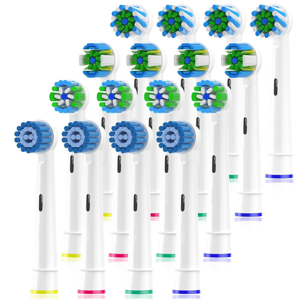 8/16pcs Toothbrush Head Compatible with Braun Oral B Electric Toothbrush, Toothbrush Heads Fit for O