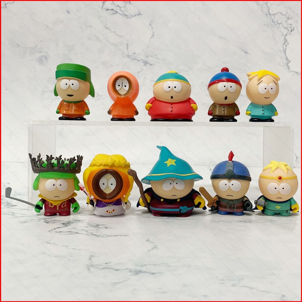 SQ1 5 ชิ้น South Park Action Figure Eric Theodore Cartman Kyle Broflovski Phillip Kenny McCormick ตุ
