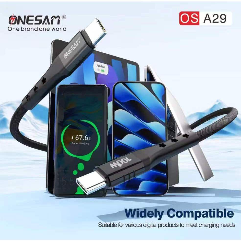 ONESAM OS-A29 100W PD USB Data Cable / การชาร์จที่รวดเร็วเป็นพิเศษ 100W / การฉีกขาดที่ทนทาน