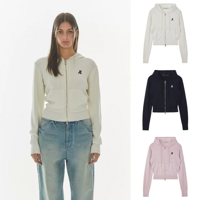 🚗พร้อมส่ง👚Rest&Recreation RR เสื้อแจ็คเก็ตถักมีฮู้ดซิป