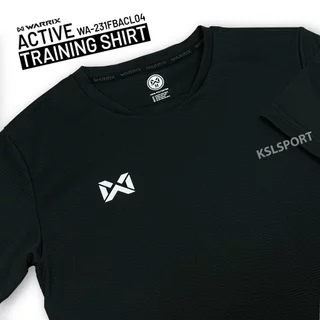 WARRIX เสื้อกีฬา Active Training SHIRT เสื้อออกกำลังกาย สีล้วน WA-231FBACL04 สีดำ/ขาว/เทา/กรมท่า