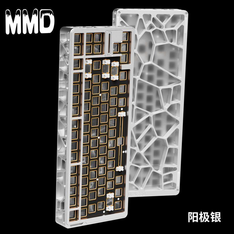 MMDwooting80HE เปลือกอลูมิเนียมกลวงที่กําหนดเองแกนแม่เหล็กแป้นพิมพ์เชลล์แผ่นตําแหน่งฟรีแพคเกจเสียง A