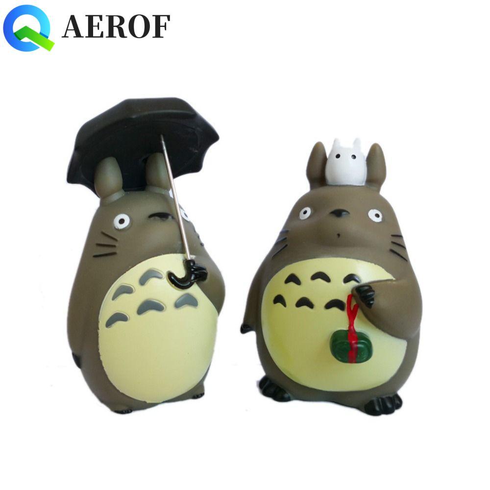 AEROF เพื่อนบ้านของฉัน Totoro รูป, อะนิเมะตุ๊กตา PVC Totoro Action Figure, ตกแต่งบ้าน 10 ซม.เครื่องป