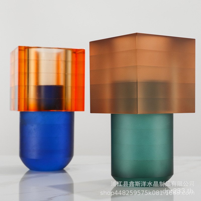 Entrance Light Luxury Hall ห้องรุ่นด้านหน้าโต๊ะดอกไม้ Club ห้องนั่งเล่น Morandi B & B คริสตัลถ่ายทอด