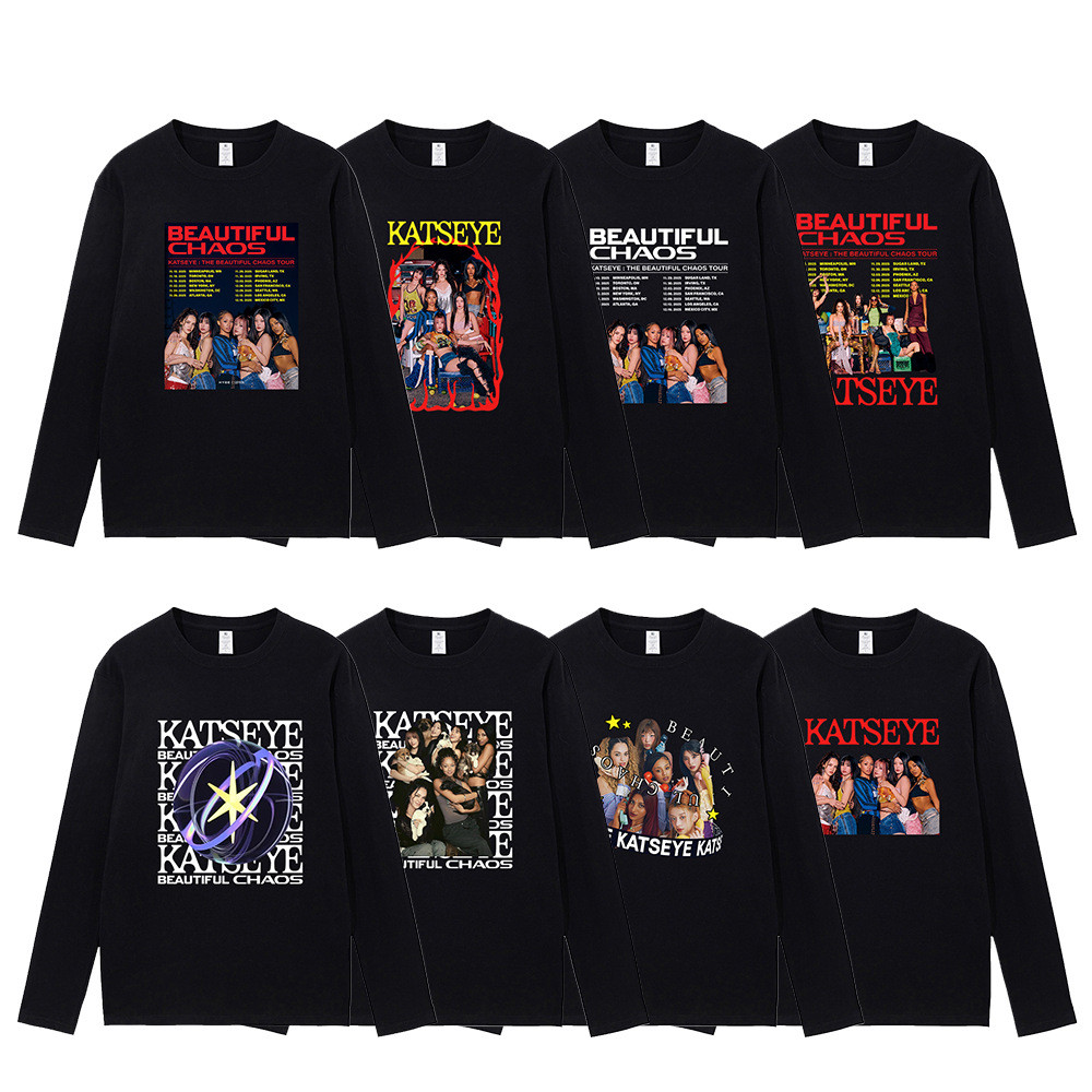 KATSEYE เสื้อกันหนาวแบบสวม Pullover Hoodie สำหรับฤดูใบไม้ร่วงและฤดูหนาวแฟชั่น