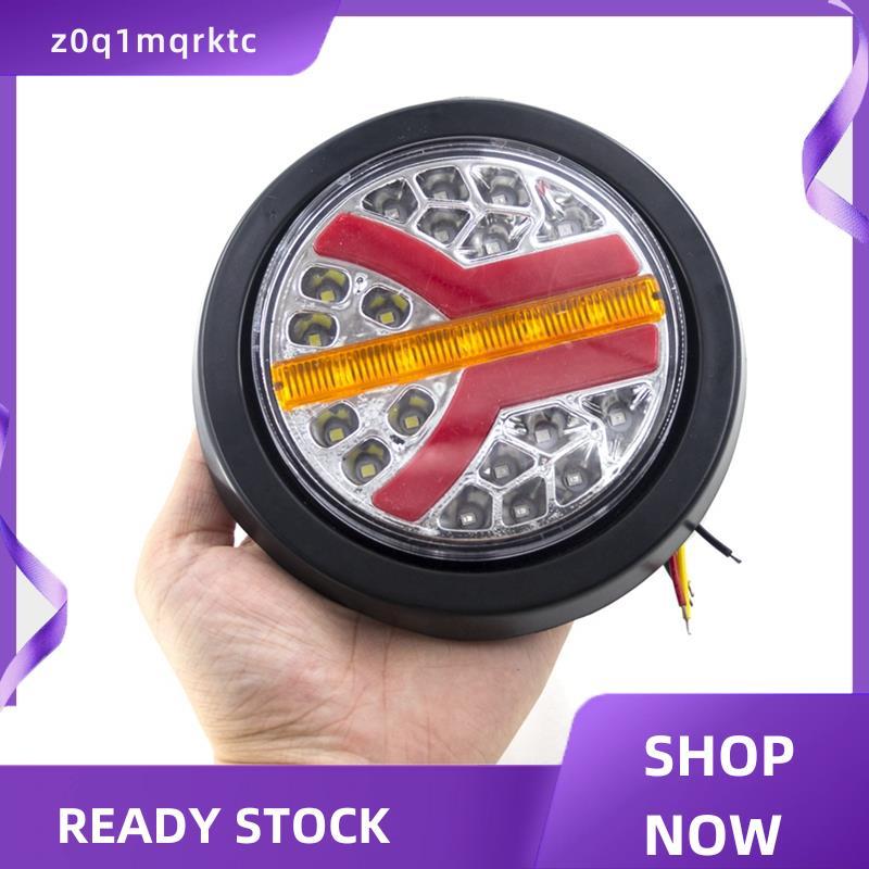 z0q1mqrktc 2 ชิ้น 12 โวลต์ 24 โวลต์ LED รอบไฟท้ายด้านหลังรถเบรคหยุดด้านข้าง Marker เปิดคําเตือนไฟแสด