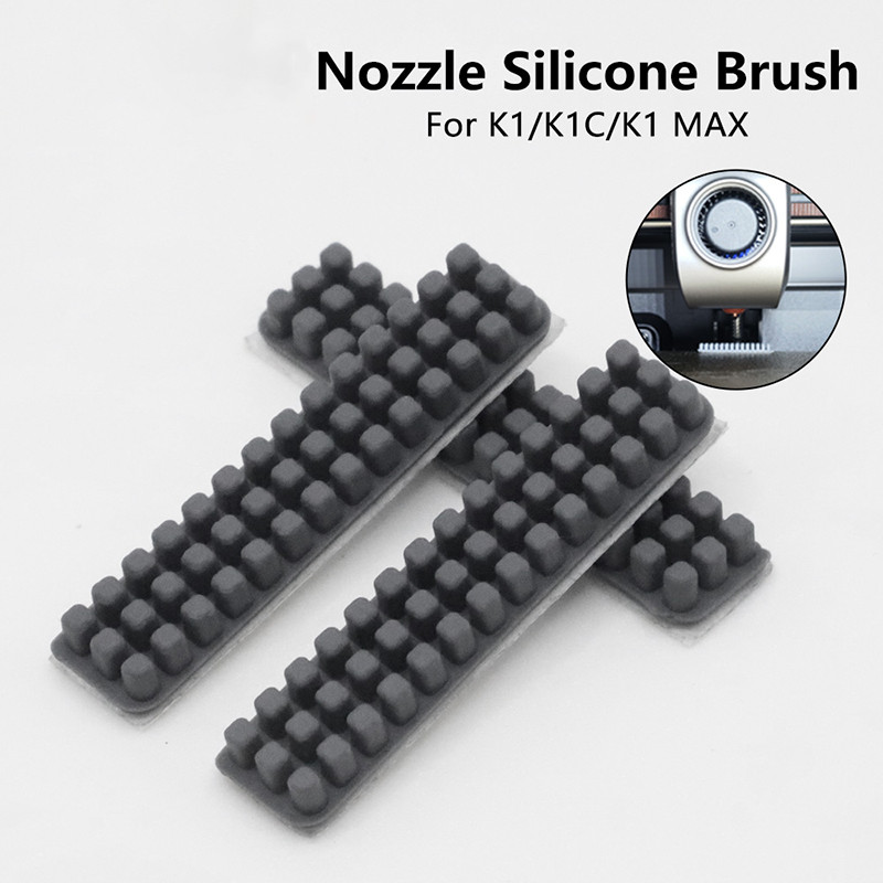Nozzle Brush For Bambu Lab A1 Wiper Silicone Brush Hotbed Mounted Scrubbers For Bambu A1 Mini Cleani