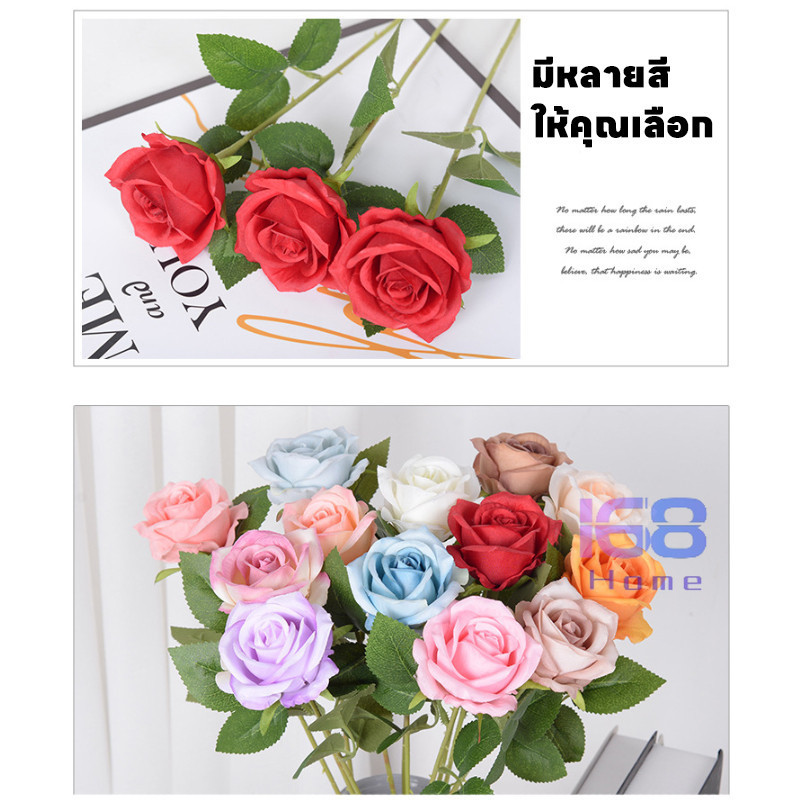 168ดอกกุหลาบ งานฝีมือสำหรับตกแต่งวันวาเลนไทน์ ของขวัญวันเกิด ดอกไม้ประดิษฐ์ ช่อดอกไม้ทำจากกระดาษดอกไม้ที่ไม่เคยเหี่ยวเฉา - รูปที่ 4