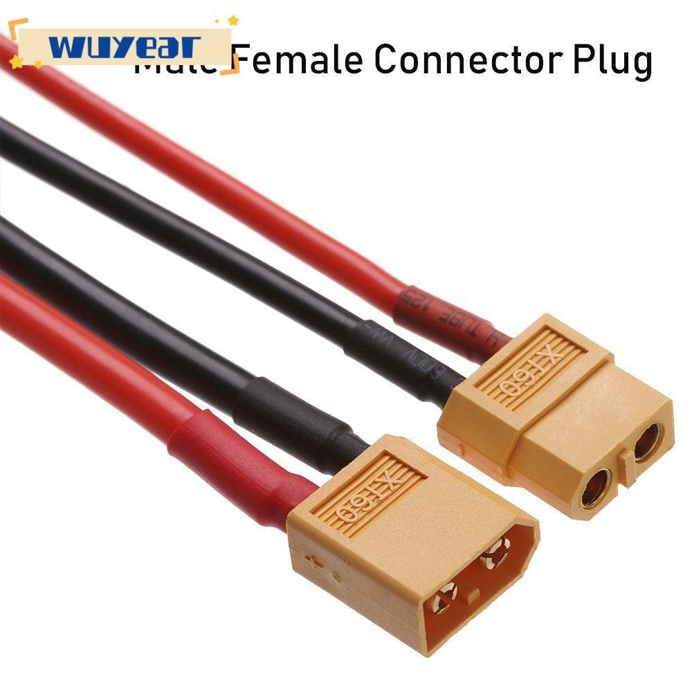 WUYEAR XT90 Connector, 2 รูปแบบหญิง / ชาย 100 มม. XT90 Connector,แบตเตอรี่ปลั๊กชิ้นส่วนเครื่องมือ