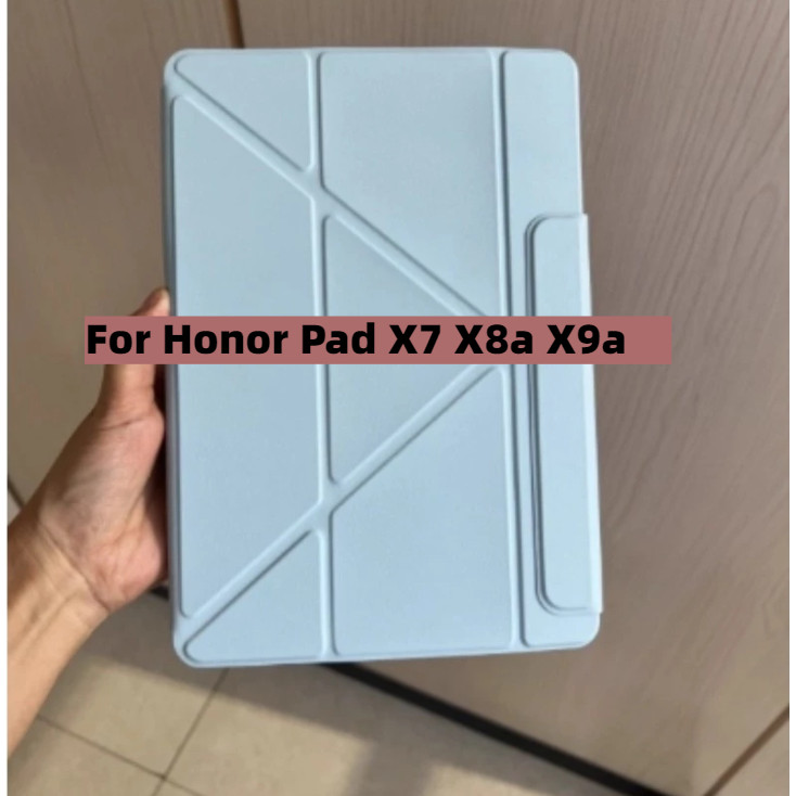 สําหรับ Huawei Hoor Pad X7 8.7 "3 + Y-Fold Flip Stand Case พร้อม Clasp สําหรับ Honor Pad X8a X9a V9 