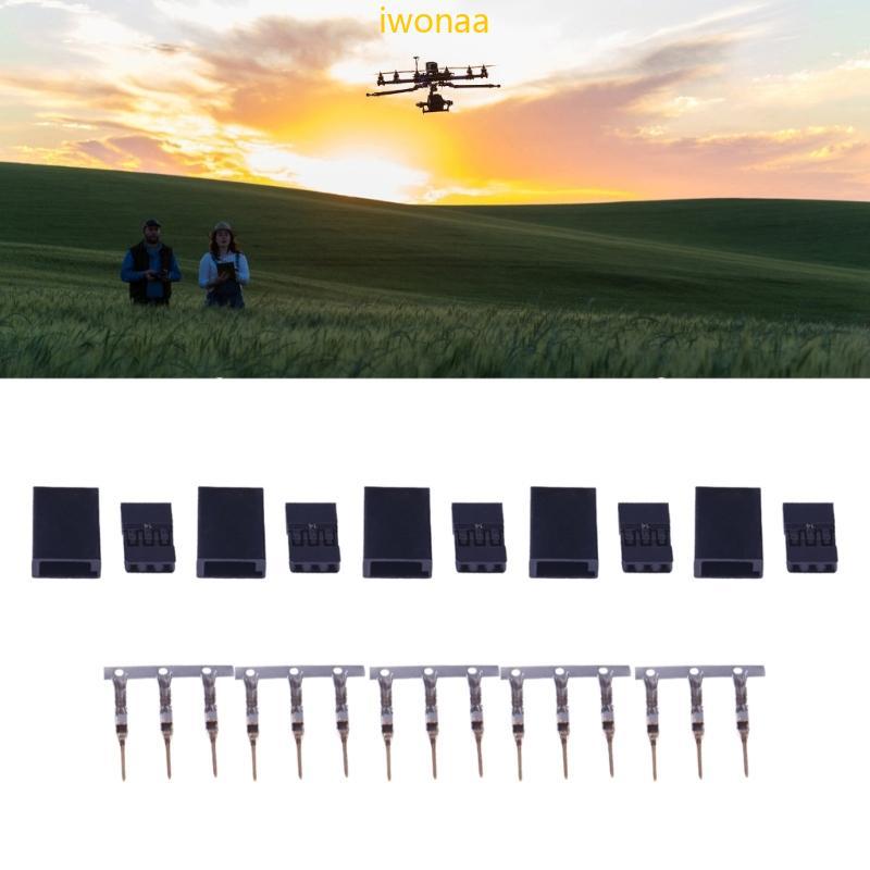 Iwo สําหรับ Futaba Servo Receiver Connectors ปลั๊กล็อคและชายหญิง Terminals Crimps Pin Kit สําหรับ Qu