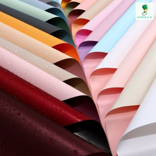 กระดาษห่อดอกไม้สีเดียวหรือสองสี วัสดุกันน้ำและกระดาษเคลือบด้…