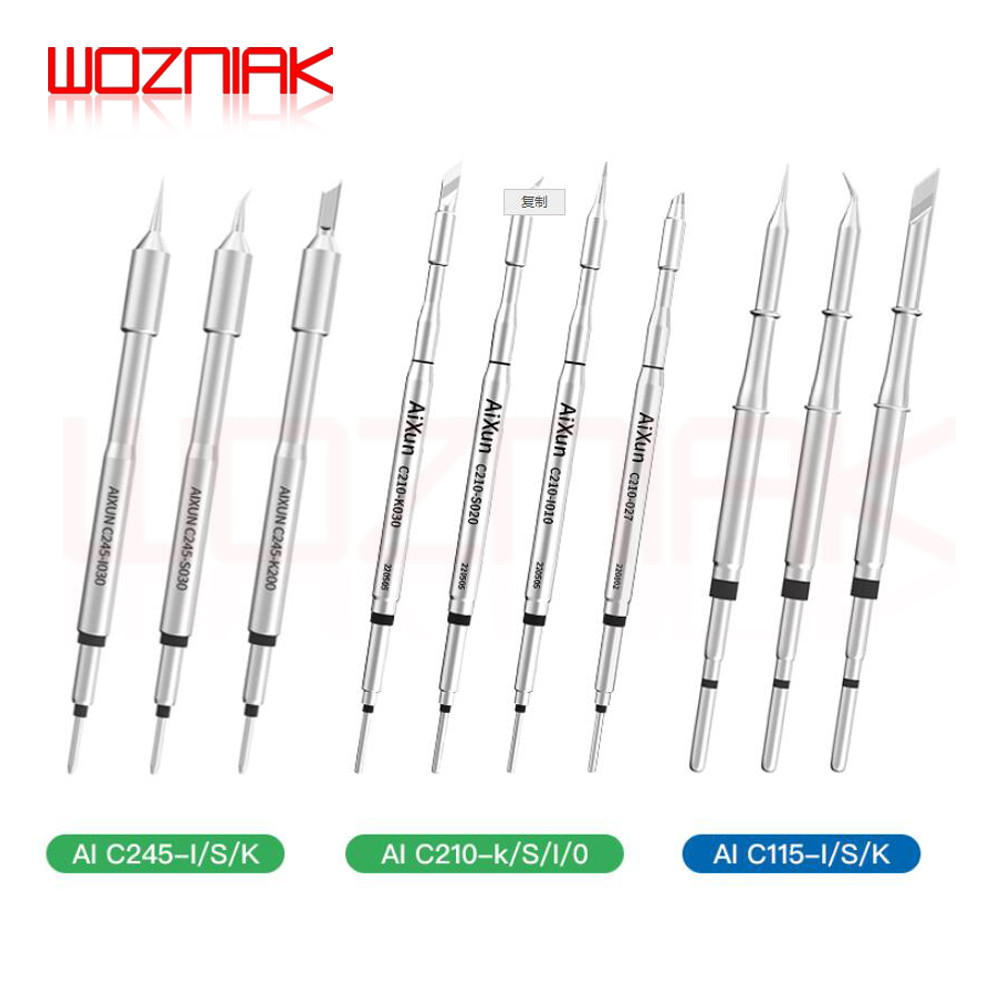 AiXun C210 C245 C115 หัวแร้งเคล็ดลับใช้ T3A T3B C210 ใช้งานร่วมกับ SUNSHINE Maant GVM OSS สถานีบัดกร