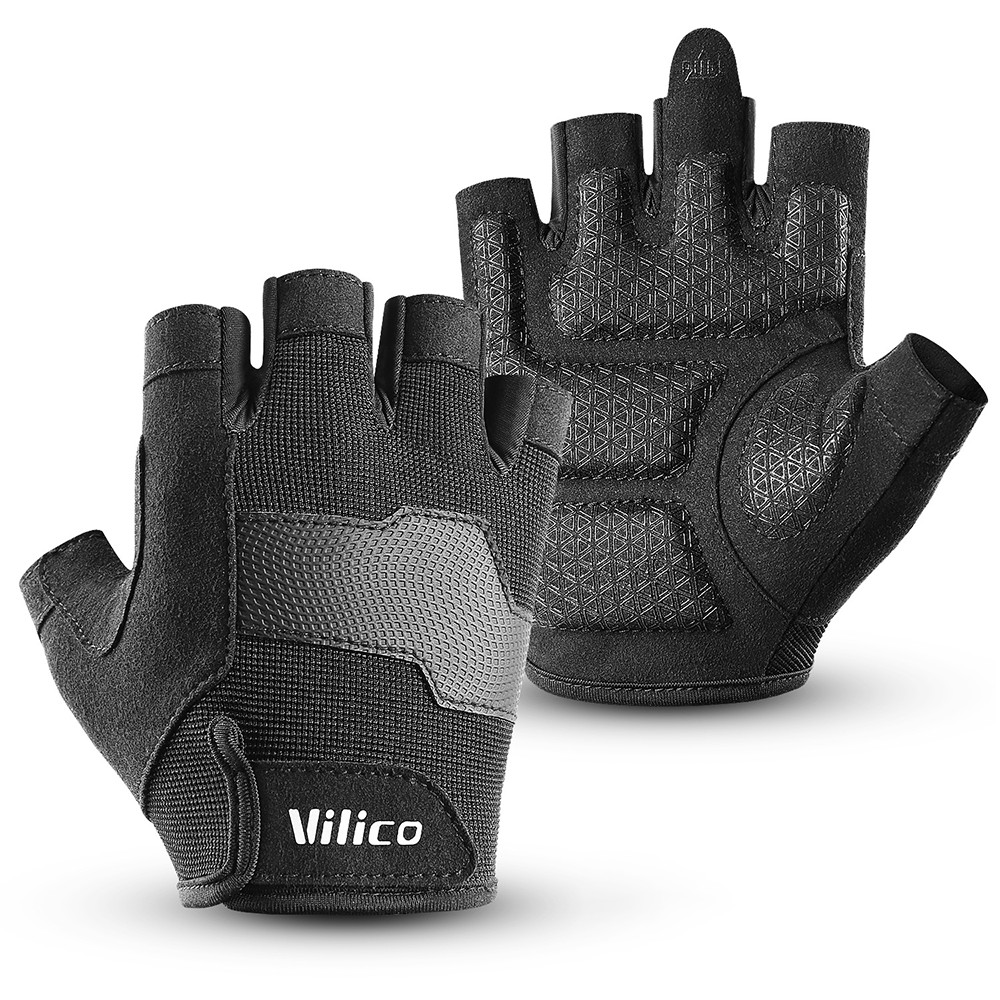 Men cycling gloves exercise fitness half finger gloves weightlifting outdoor cycling fishing gloves