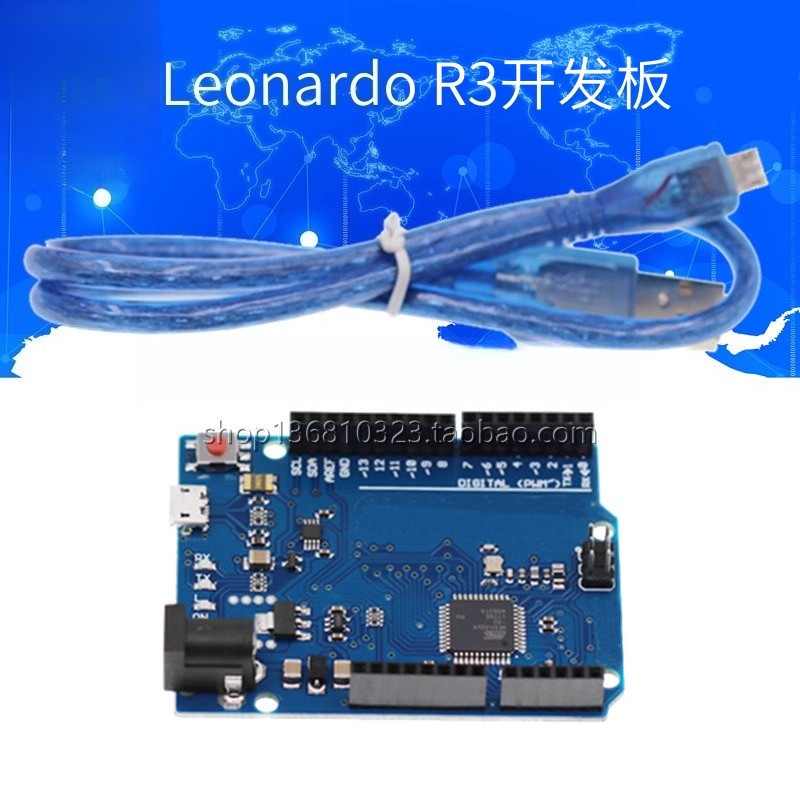 กระดานพัฒนา Leonardo R3 ATMEGA32U4 พร้อมสายเคเบิลข้อมูล Blueboard SUNLEPHANT