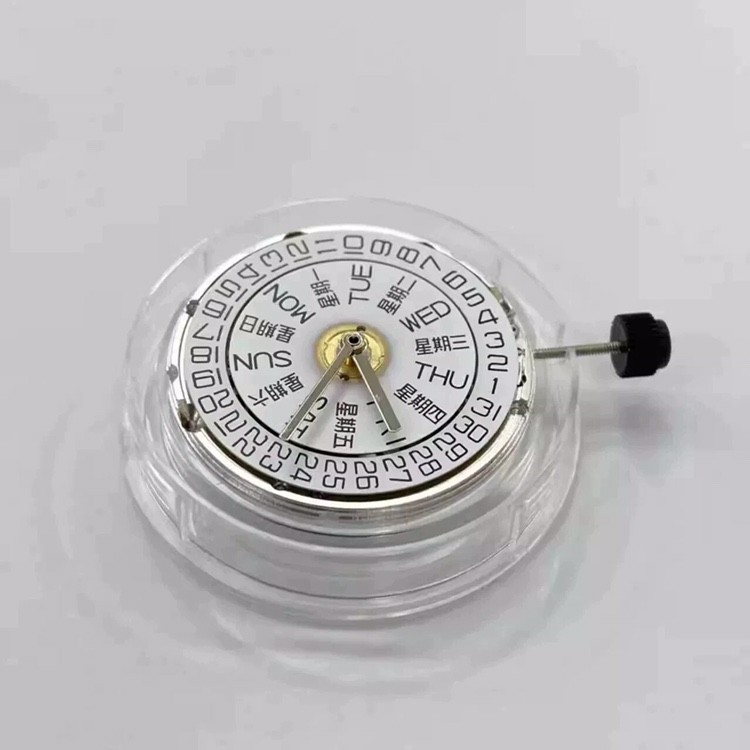 อุปกรณ์เสริมนาฬิกา ยี่ห้อใหม่ในประเทศ 2836-2 Dual ปฏิทินการเคลื่อนไหว 2836 Gold White Typeable Pendu