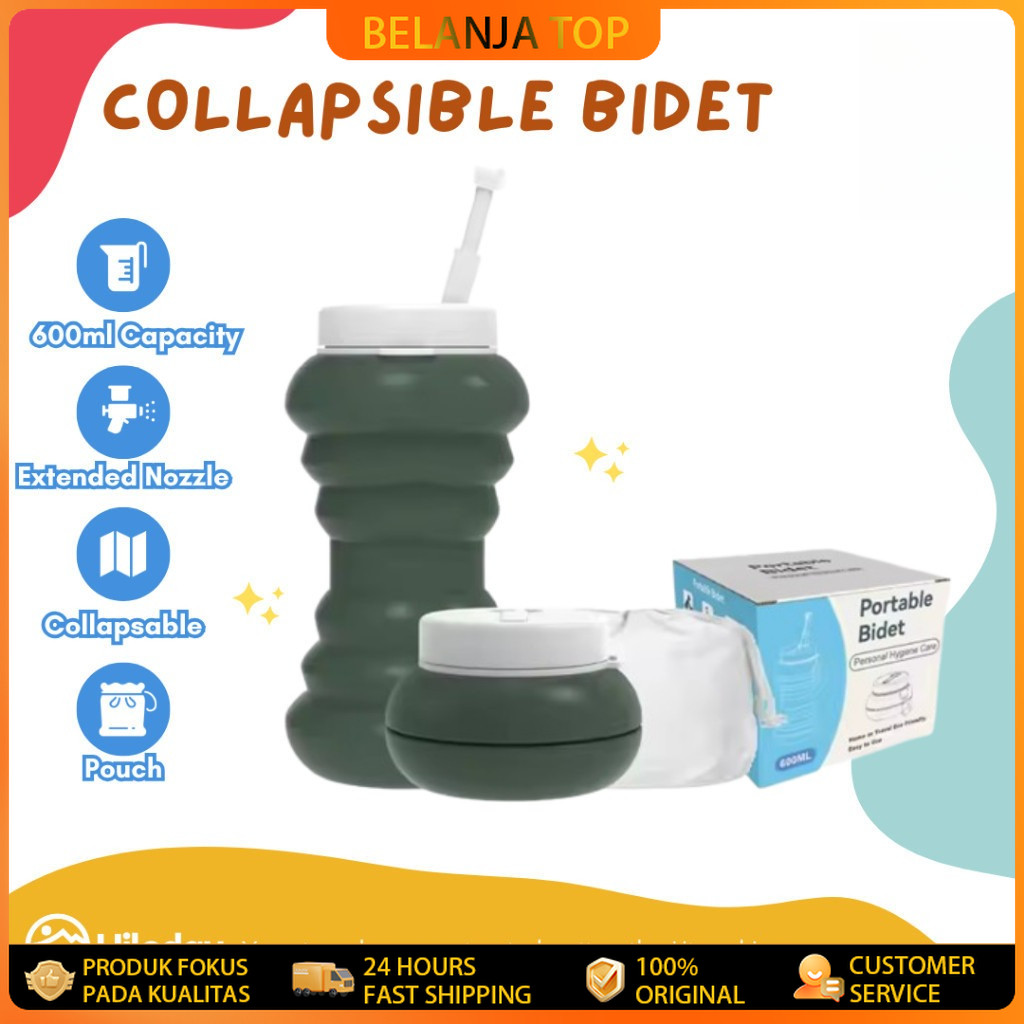 HILODAY แบบพกพาพับ Bidet Travel สเปรย์ซักผ้า/พับแบบพกพา Bidet ขวด Bidet ซักผ้าเครื่องมือ