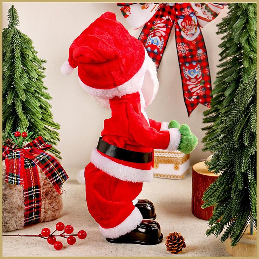 เต้นรําซานตาคลอสคริสต์มาสยัดไส้ Twerking ดนตรี Santa Claus ไฟฟ้าคริสต์มาสตุ๊กตาตุ๊กตาสําหรับ Party o