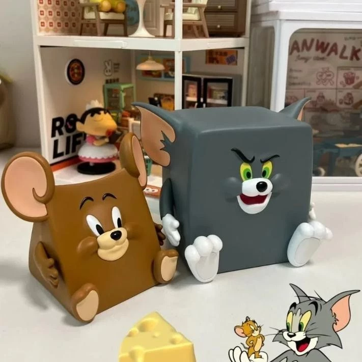 S00064 ถังออมสินเหรียญ,ความจุขนาดใหญ่ทนทานTom Jerryถังเงิน,การ์ตูนพลาสติกINSน่ารักกล่องเก็บเด็กผู้ใหญ่