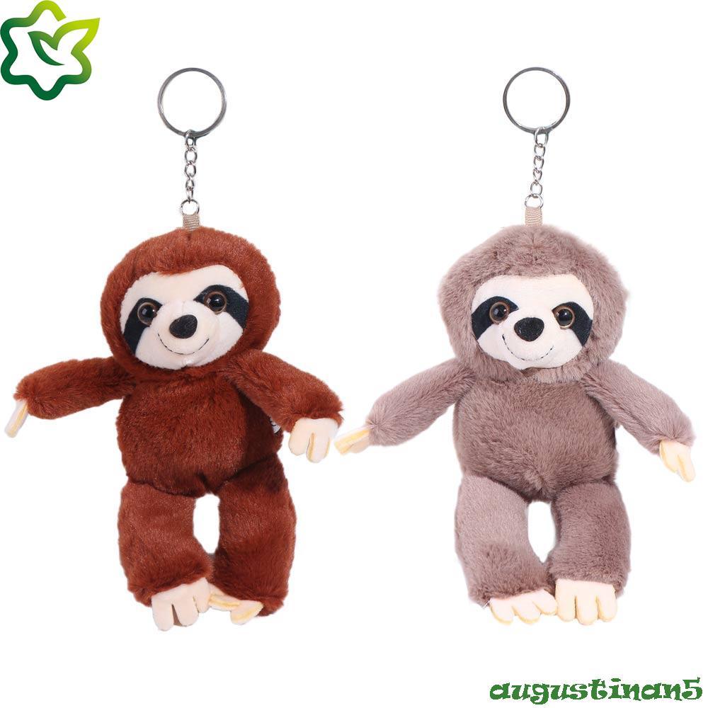 AUGUSTINAN Sloth จี้ขนาดเล็ก,กระเป๋า Charm ตุ๊กตาสัตว์ Plush Sloth พวงกุญแจ, ของเล่นเด็กพวงกุญแจจําล