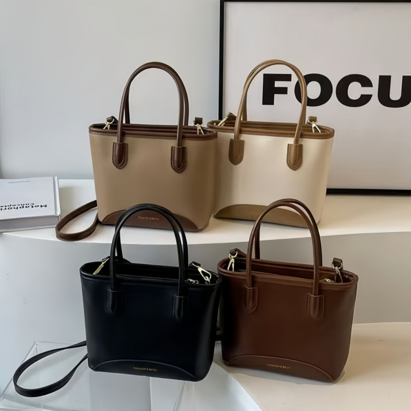 Halo studio พร้อมส่ง🔥กระเป๋าถือทรงเรียบง่ายสไตล์เกาหลีหนัง PU กระเป๋าสะพายไหล่ทรงสะพายข้างสไตล์วรรณกรรม