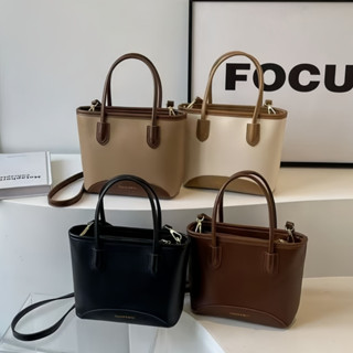 Halo studio พร้อมส่ง🔥กระเป๋าถือทรงเรียบง่ายสไตล์เกาหลีหนัง P…