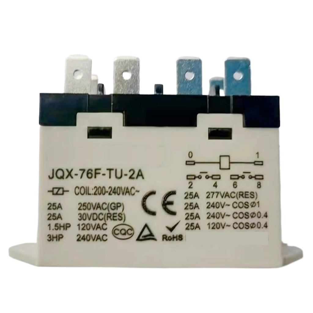 รีเลย์กําลังสูงขนาดเล็ก JQX-76F-TU-2A 220VAC 380-400VAC 25A RGF2OU700 RGF2OU900 6PIN JQX76FTU2A 6 ฟุ