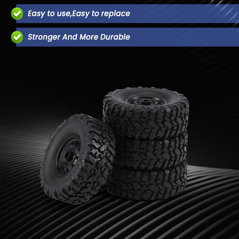 4 ชิ้น 65 มิลลิเมตรยาง Tyres ล้อสําหรับ MN D90 D99S MN-90 MN91 MN98 MN99S C14 C24 C24-1 C34 B14 B24 