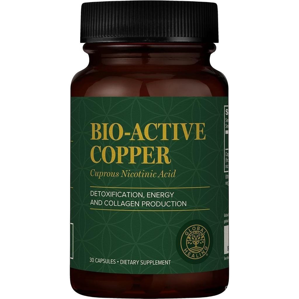 Global Healing Bio-Active Copper อาหารเสริม Cu1 - กรดนิโคทินิกส์ ช่วยร่างกายดีท็อกซ์จากภายใน - รองรั