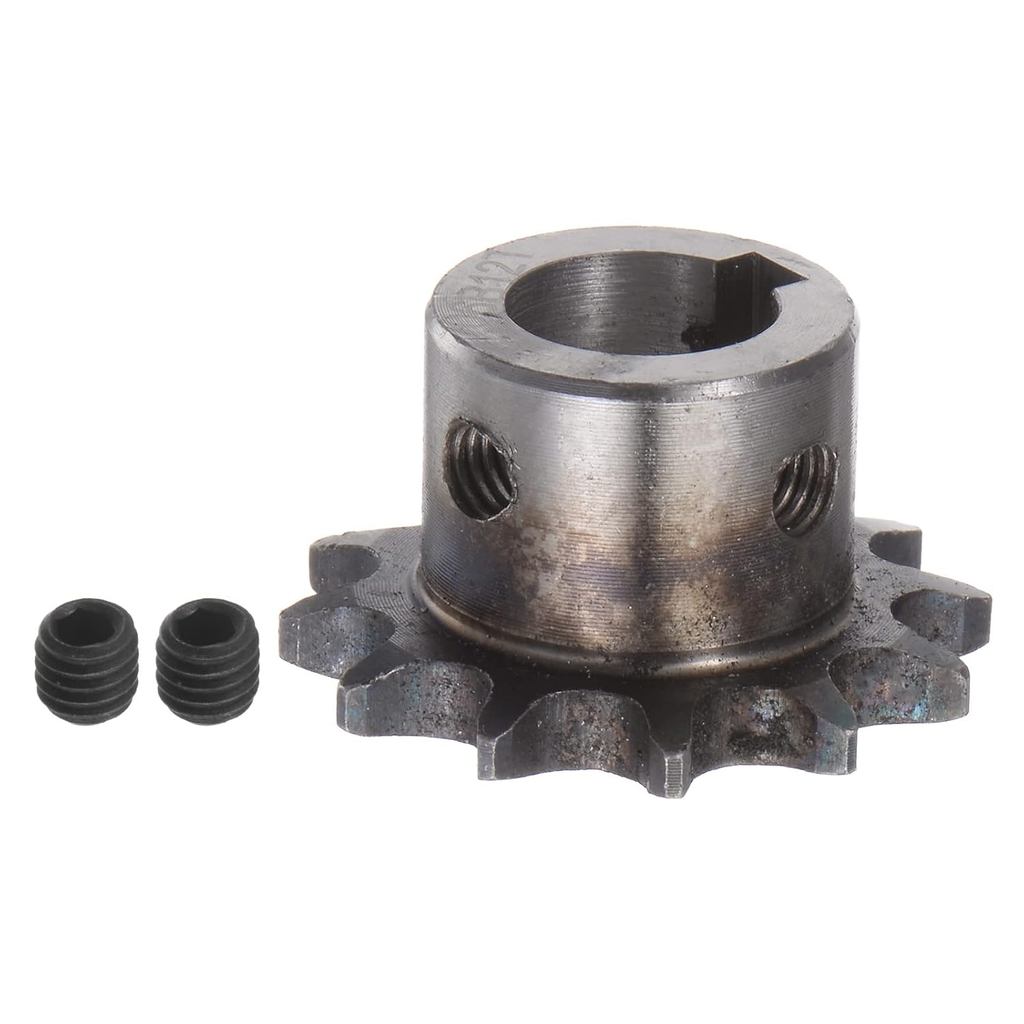 HARFINGTON DIN/ISO 06B Roller Chain Sprocket 12T Pitch 3/8 "15 มม.Bore A3 เหล็กคาร์บอนมอเตอร์เกียร์