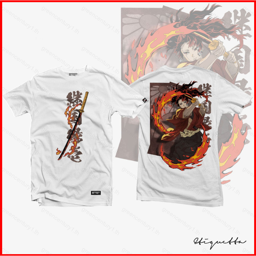 เสื้อยืดแขนสั้น_unisex_Demon_Slayer_ลาย_Yoriichi_สำหรับ_cosplay_ขนาดพิเศษ