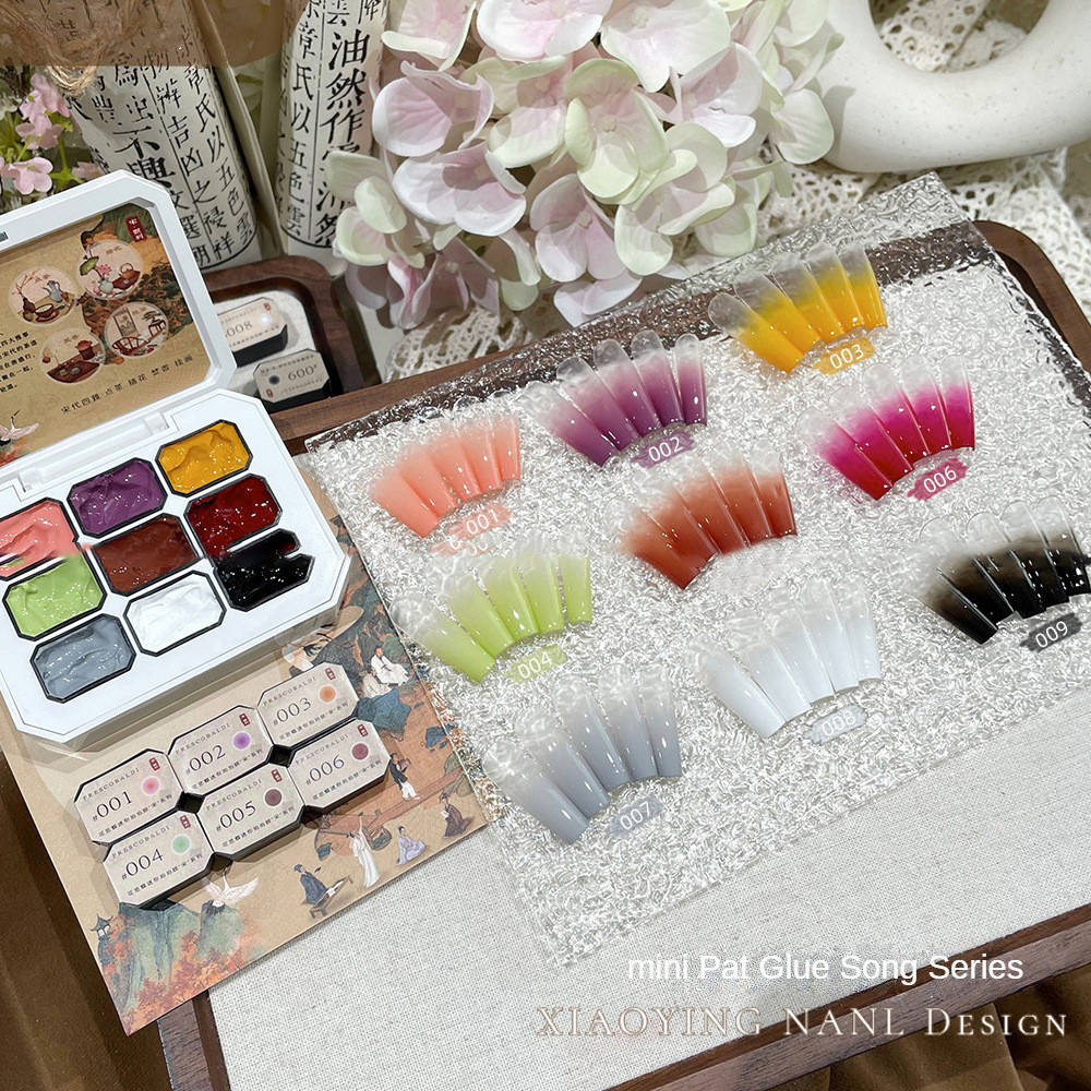 9 Grids Macaron Patting Phototherapy Nail Gel - Song Zhiyun Series สําหรับเล็บแต่งเล็บ