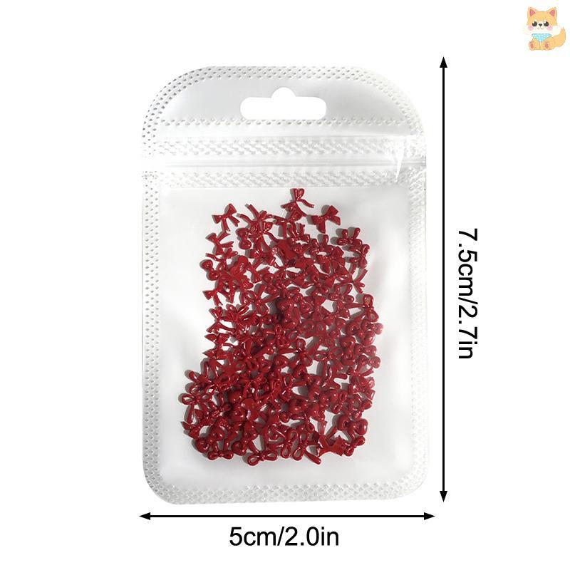 [VI] 100PCS 3D Nail Art Red Bow Charms อุปกรณ์อุปกรณ์เสริมชิ้นส่วนเรซินสําหรับเล็บ Decorastion ผลิตภัณฑ์ตกแต่งเล็บวัสดุเครื่องมือ TH ราคา ถูกที่สุด ดีลบีเคเค แกลเลอรีภาพที่ 5