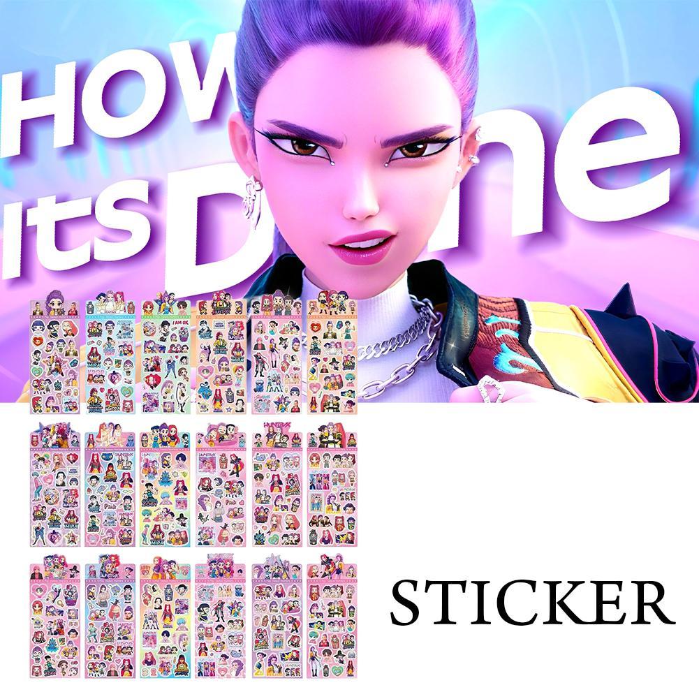 ชุด K-pop Demon Hunter สติกเกอร์ Creative Goo สติกเกอร์คู่มือบ้านแผ่นตกแต่ง Q1d2