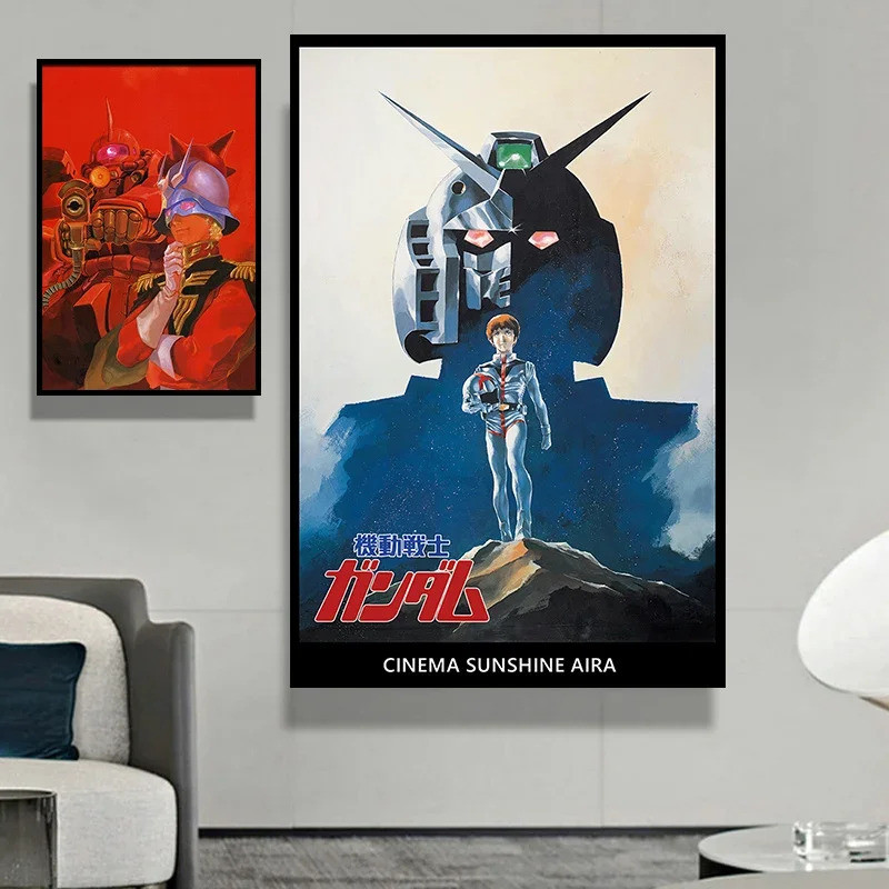 Gundam Uc 0079 Amuro Rx-78 High-Resolution โปสเตอร์พิมพ์สําหรับห้องนั่งเล่น,ห้องนอน, Cafe Home Decor,ไม่มีกรอบภาพวาดผ้าใบ L7W9