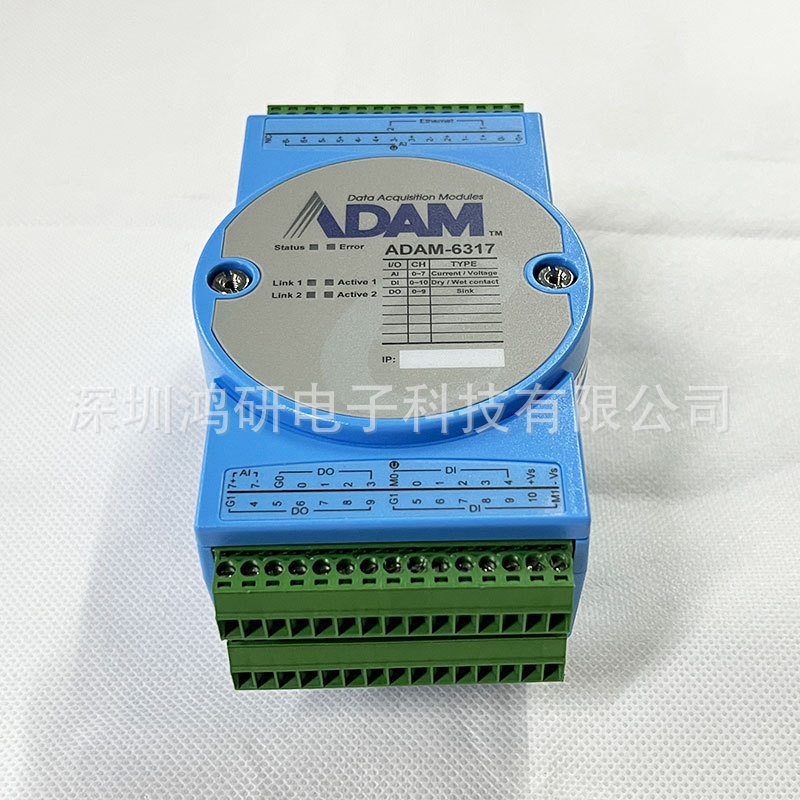 Yanhua ADAM-6317 Ethernet Remote IO โมดูล 8AI/11DI10DO IoT Modbus/OPC UA