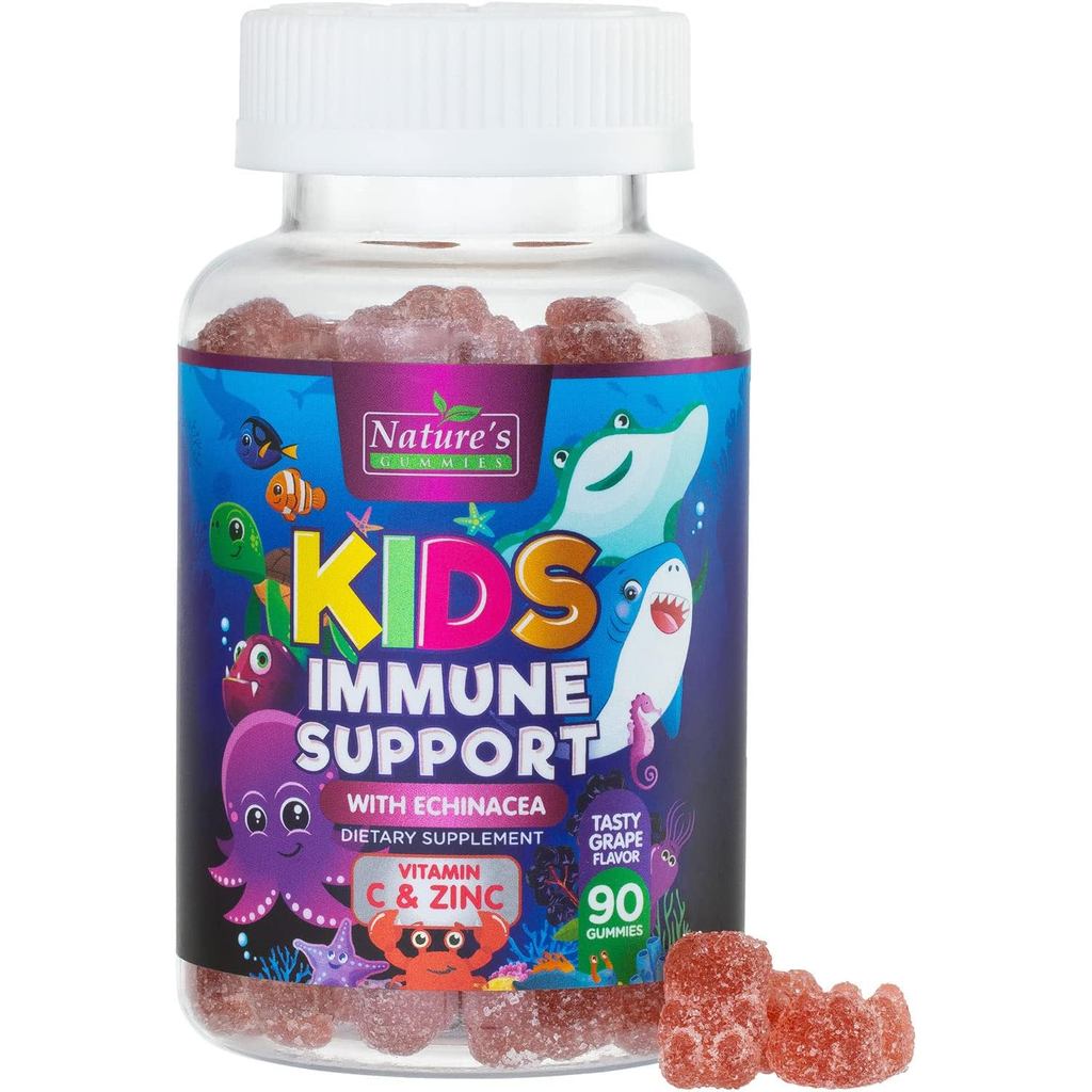 KidsImmuneSupplmentGummies-DailyChildrensVitaminsC,Zin&Echinacea-GummyforKidsImmunitySupporting,Berr
